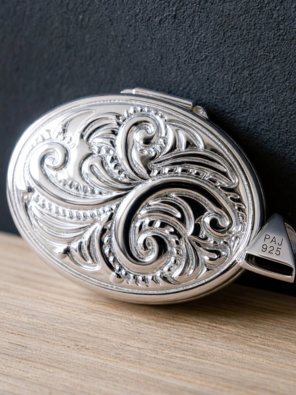 PAJ 925 Pendant Will Keep Your Secrets Sterling Silver Scroll Locket DIY Gift